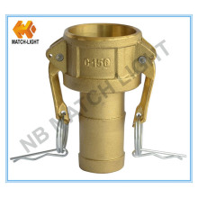 Brass Coupler Type C Camlock Coupling with Grooved Hose-Shank